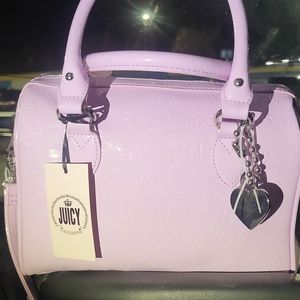 Pink NWT Juicy Couture chain my heart satchel